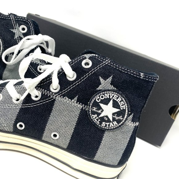 CONVERSE Men's AdVulc Chuck 70 High Top Stars Stripes Black Canvas Size 167709C - Picture 3 of 9